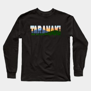 TARANAKI Sunset with Mt Taranaki Long Sleeve T-Shirt